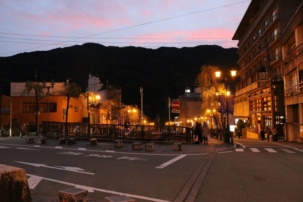 下呂温泉街の夜景